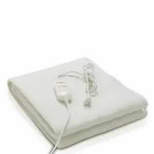 Rosberg 55R58510AS Single Electric Blanket, 60W, 4 Temperature Levels, Polyester, White