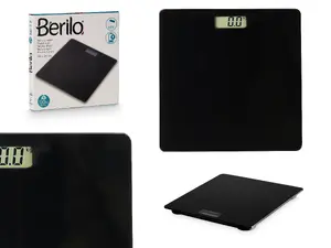 Berilo 10765 digitālie grīdas svari, maksimālā slodze 150 kg, melni