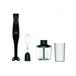 Rosberg 5R51112OCB Hand Blender Set, 350W, 2 Speeds, Stainless Steel Blade, 0.7L Bowl, Whisk Attachment, Black