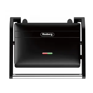 Rosberg R51442J Electric Grill, 1300W, Non-stick Plates, Black