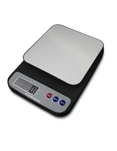 Rosberg R51651P Electronic Kitchen Scale, 5kg Capacity, LED Display, Black/Grey