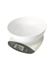 Rosberg R51651Q Digital Kitchen Scale with Bowl, 5kg Capacity, LED Display
