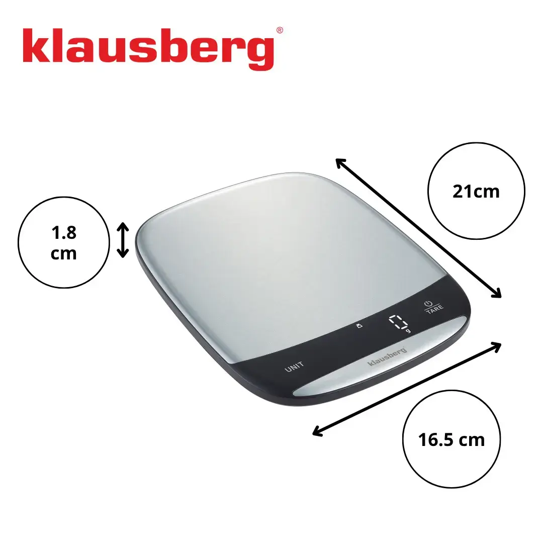 Klausberg KB 7936 digitālie virtuves svari 10 kg Photo 4