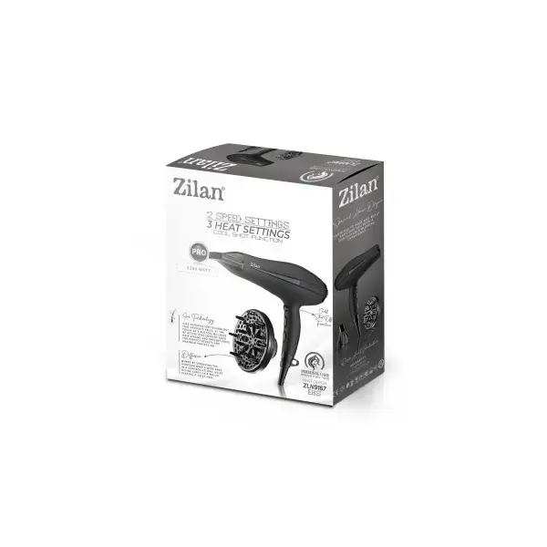 Фен Zilan ZLN 9167 | Мощный ионизирующий фен 2200 Вт Photo 2