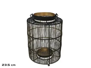 Garden Enjoy Decorative Lantern in Black and Gold