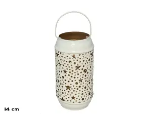 Garden Enjoy Sri Cream Candle Lantern, 14 cm
