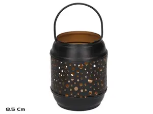 Garden Enjoy Keyla Candle Lantern, Black, 8.5 cm
