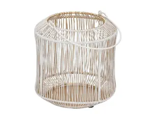 Garden Enjoy Cyrus Candle Holder, White and Gold