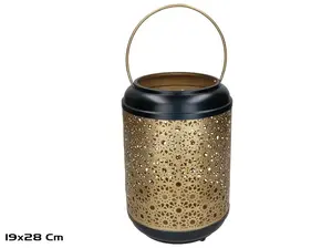 Garden Enjoy Hanita Candle Holder, Gold/Black