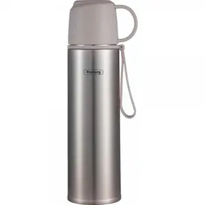 Rosberg 55R52010FG Vacuum Flask, 0.5 L, Stainless Steel, Grey