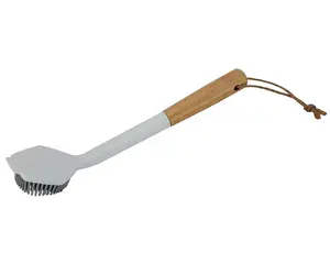 Michelino 82315 Round Dishwashing Brush with Bamboo Handle and Silicone Bristles