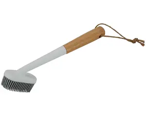 Michelino 82317 Oval Dishwashing Brush with Bamboo and Silicone
