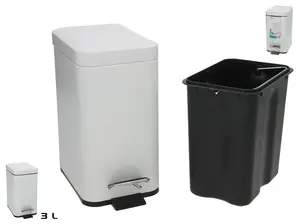 BATH&GO 3L atkritumu tvertne vannas istabai, balta
