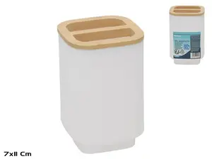 BATH&GO Bamboo Toothbrush Holder