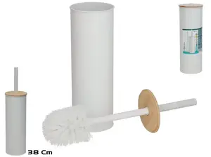 Держатель для туалетного ершика BATH&GO из металла и бамбука