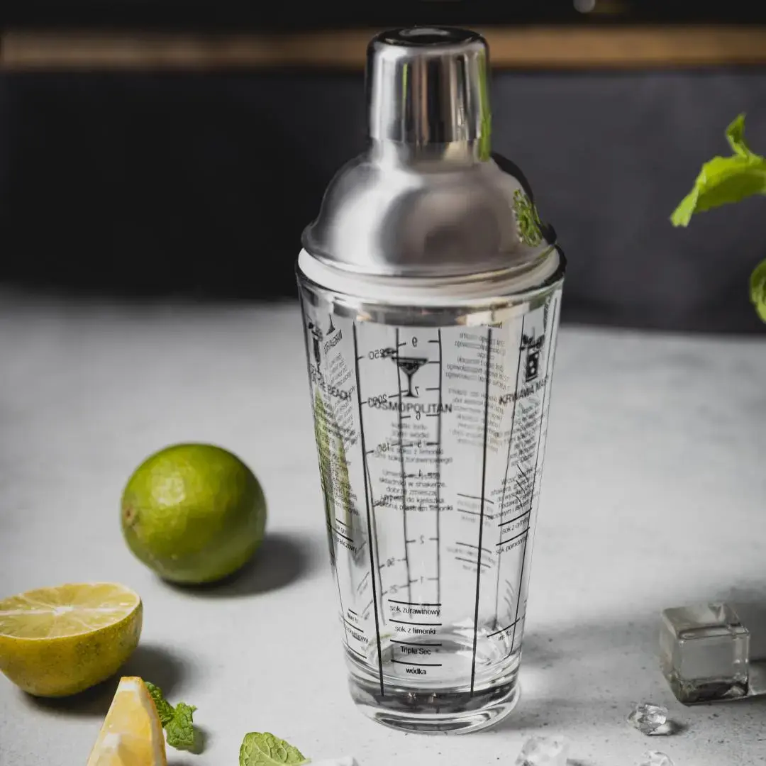 Klausberg KB 7647 Glass Cocktail Shaker with Recipes Photo 3