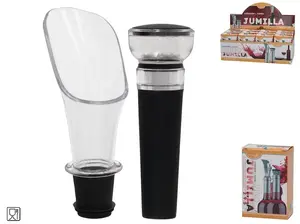 Wine Pourer and Cork Set, 5.00 x 3.70 x 9.50, KITCHEN&GO