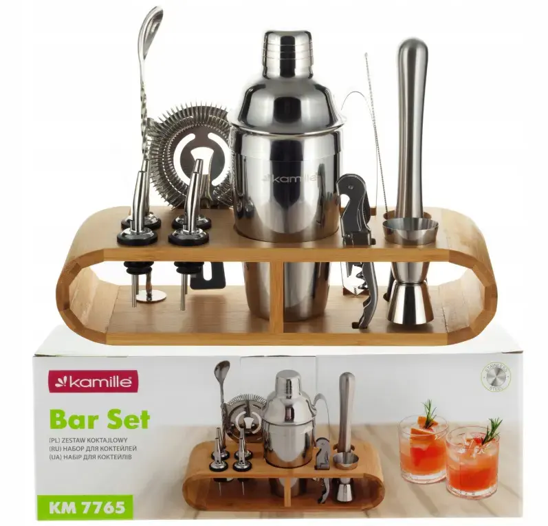 Kamille 7765 Bartender Set with Stand Photo 4