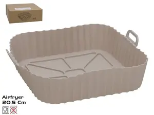 KITCHEN&GO Silicone Baking Dish for Air Fryer, Gray