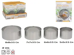KITCHEN&GO Plating Molds, Set of 4, Square Food Presentation Rings