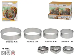KITCHEN&GO Plating Molds Set, 4 Pieces, 3 Assorted Figures