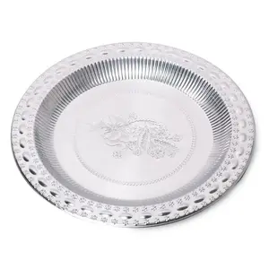Kamille 4370 Round Stainless Steel Tray, 35 cm