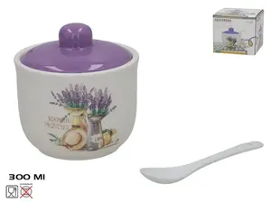 KITCHEN&GO Sugar Bowl with Spoon, 300 ml, Pink Dolomite