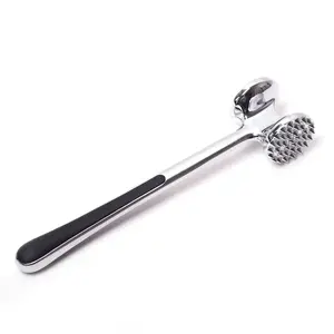 Kamille 5091 Double-Sided Meat Tenderizer with Rubber-Coated Handle