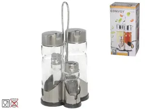 KITCHEN&GO 5-Piece Oil and Vinegar Cruet Set