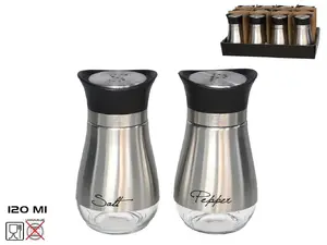 KITCHEN&GO Stainless Steel Salt Shaker, 120 ml