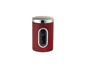 Michelino 46308 Stainless Steel Storage Container, 1.5 L, Red