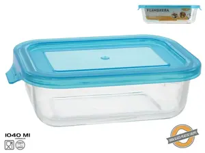 KITCHEN&GO Rectangular Glass Lunch Box 1040ml