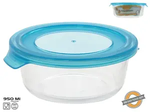KITCHEN&GO Round Glass Lunch Box 950ml