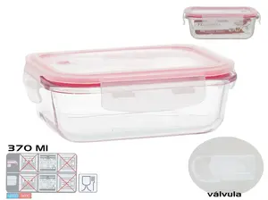 KITCHEN&GO Rectangular Lunch Box, 370 ml