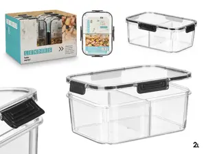 Leknes Airtight Divided Lunchbox 2 L