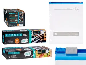 Leknes Multipurpose Zipper Bags 3L, 15 Units