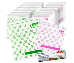 Vilde 229163 Ziplock Food Bags, 40-Pack