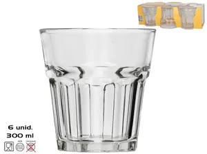 KITCHEN&GO Casablanca Drinking Glasses, 300 ml, Set of 6