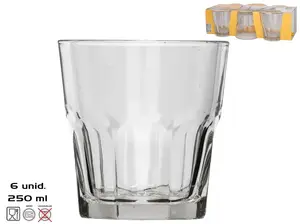 KITCHEN&GO Casablanca Glass Set, 250 ml, 6 Pieces