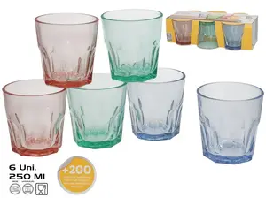KITCHEN&GO Set of 6 Drinking Glasses, 250 ml