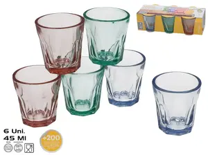KITCHEN&GO Set of 6 Glasses, 45 ml