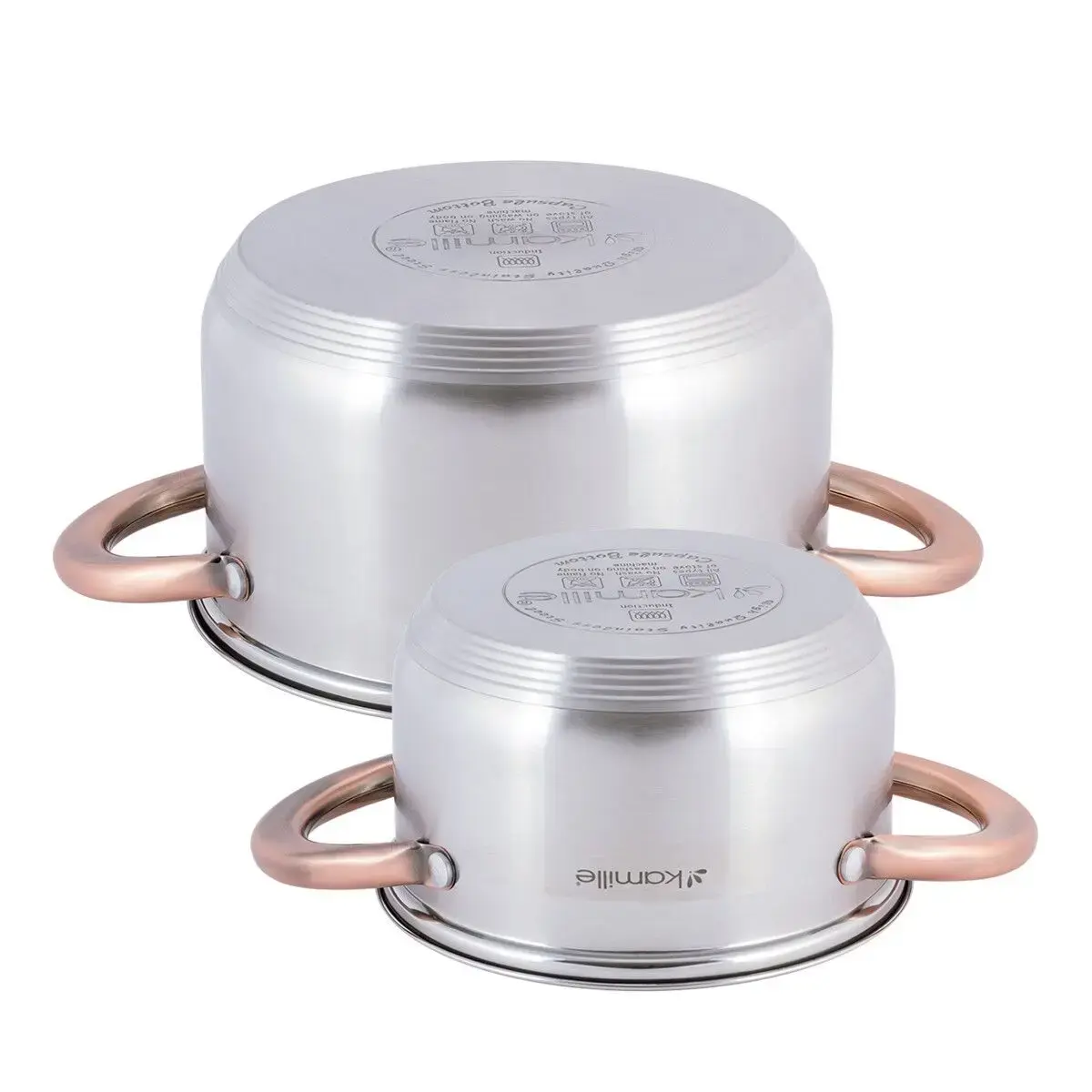 Kamille 4935 Stainless Steel Cookware Set 2 Pieces Photo 3