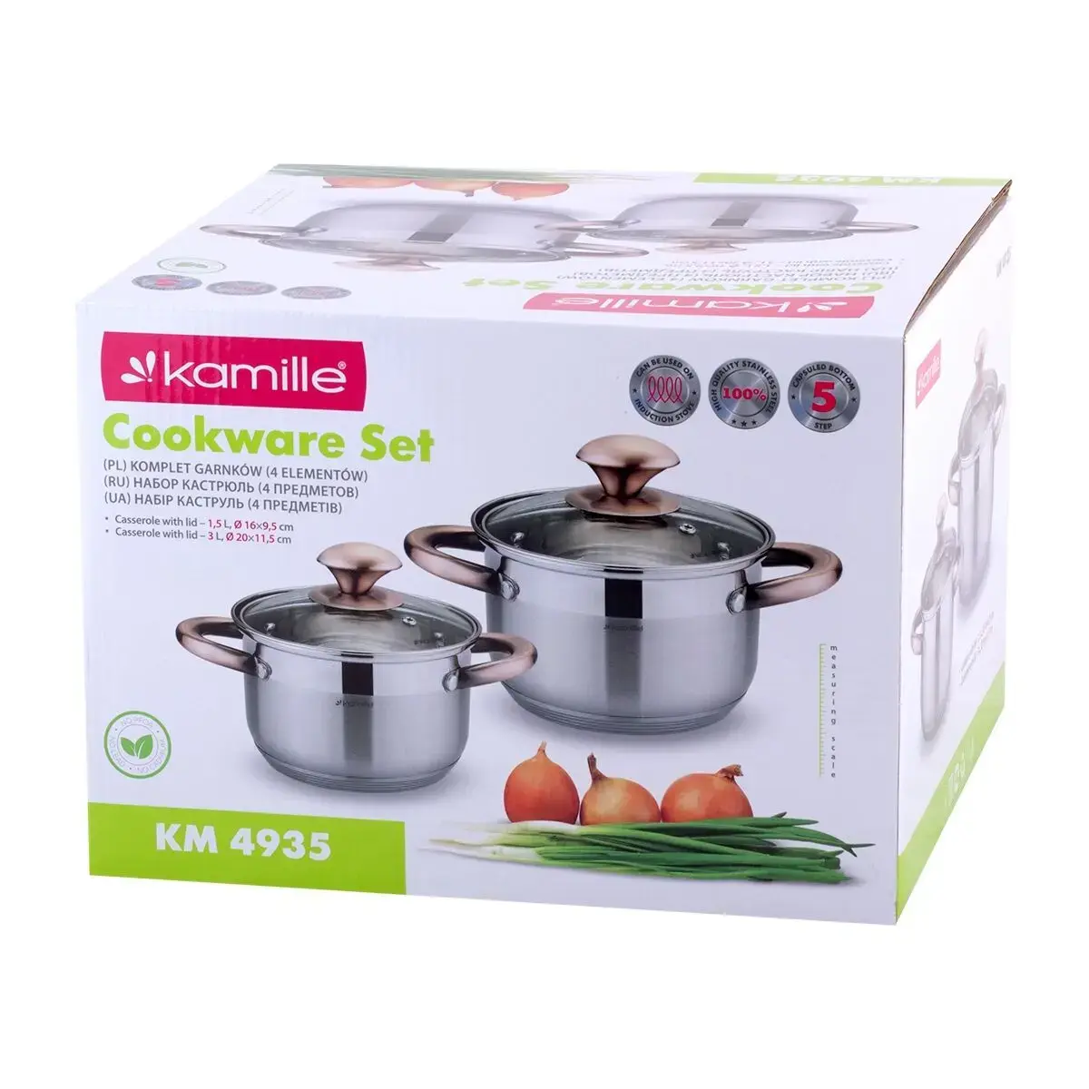 Kamille 4935 Stainless Steel Cookware Set 2 Pieces Photo 4
