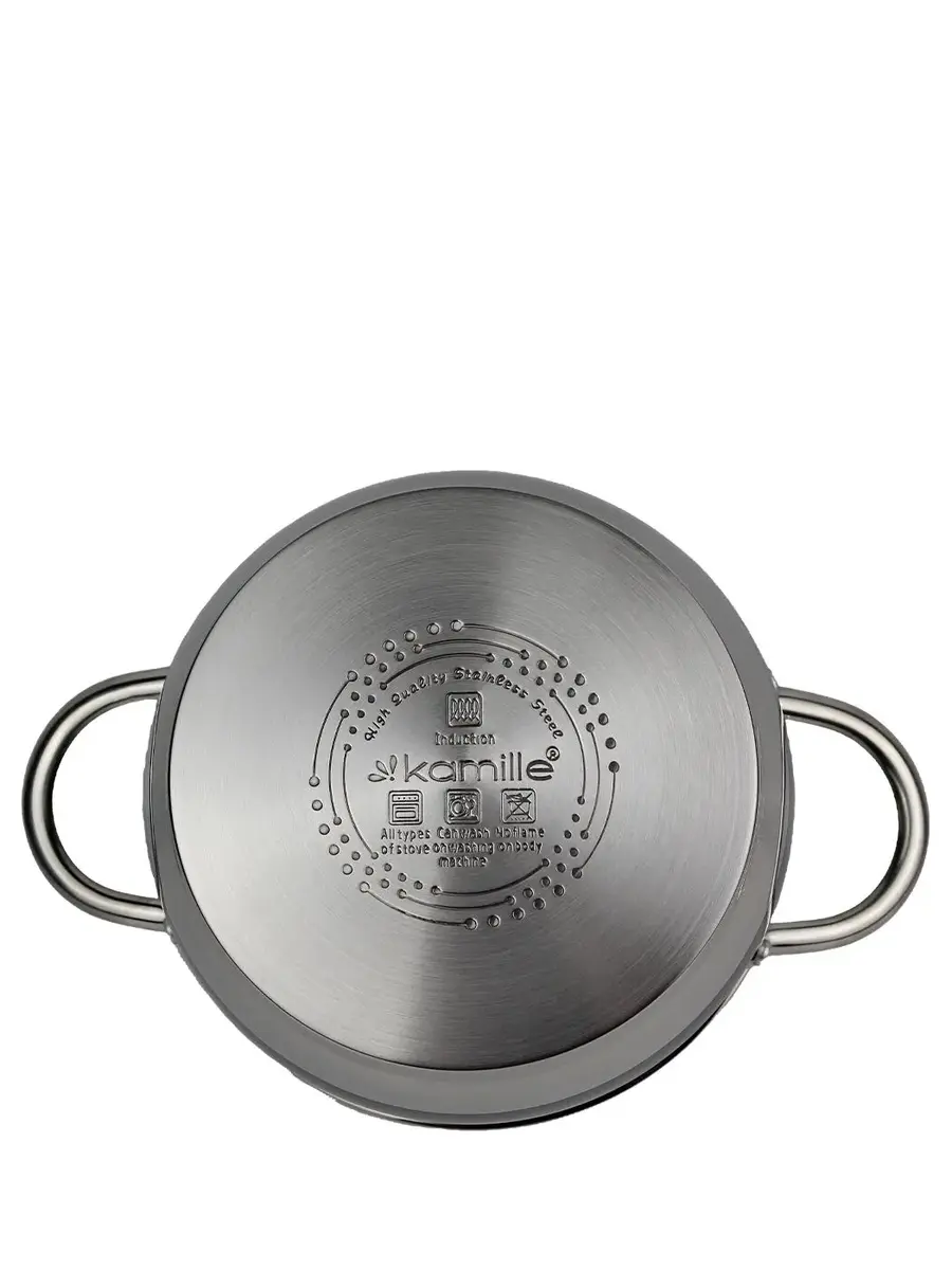 Kamille 4936 Stainless Steel Cookware Set 3 Pieces Photo 2