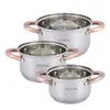 Kamille 4936 Stainless Steel Cookware Set 3 Pieces Photo 4