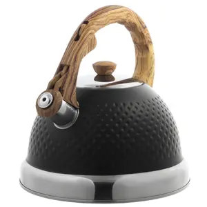 Ofenbach 100305BL Stainless Steel Whistling Kettle, 2.7L, Black