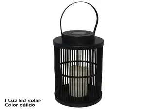 Garden Enjoy Solar Lantern, 1 LED, Black