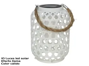 Garden Enjoy Solar Lantern with 10 LEDs, White