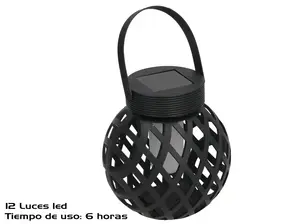 Garden Enjoy saules enerģijas lampa, 12 LED, melna