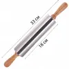 Kamille 7819 Rotating Stainless Steel Rolling Pin Photo 2